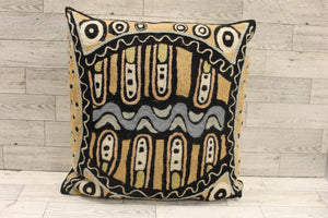 Australian Better World Arts Pillow (#2) - 15" x 15" x 5" - Used
