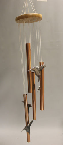 Emily's Garden Pewter Humming Bird Hanger Windchime - WCP415 - New