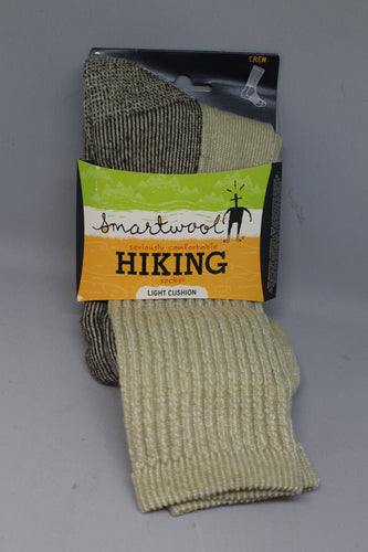 Smartwool Light Cushion Crew Hiking Socks - Large - Oatmeal/Brown - New