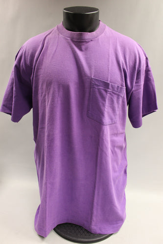 BVD Men's Preshrunk Cotton Short Sleeve T Shirt Size XLarge -Purple -Used
