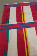 Load image into Gallery viewer, Vintage Coastal Images Striped Cotton Beach Towel - Used