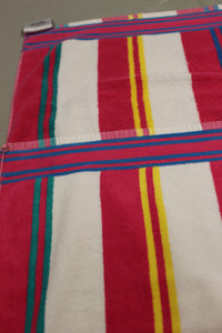 Vintage Coastal Images Striped Cotton Beach Towel - Used