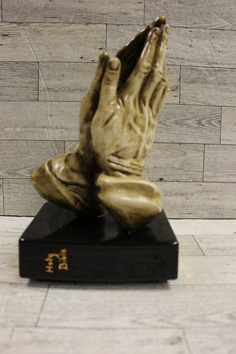 Vintage Praying Hands Statue - 9-3/4