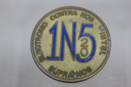Electronic Contra Nos Intel Supra Nos 1N5 Challenge Coin - Blue & Dark Green