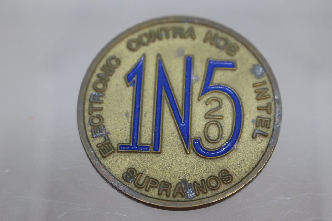Electronic Contra Nos Intel Supra Nos 1N5 Challenge Coin - Blue & Dark Green