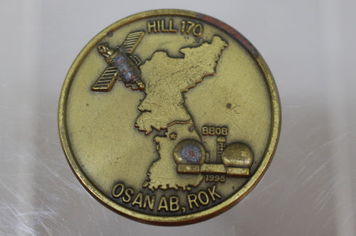 Hill 170 Osan AB ROK Challenge Coin - Detachment 2,18 IS (AIA) 1,3 SPSS (AFSPC)