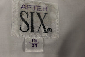 After Six Men's Formal Dress Shirt - 15 x 34 - White -Used