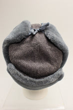 Load image into Gallery viewer, Russian Ushanka Gray Wool Hat with Pendant - Size: 60 - Used