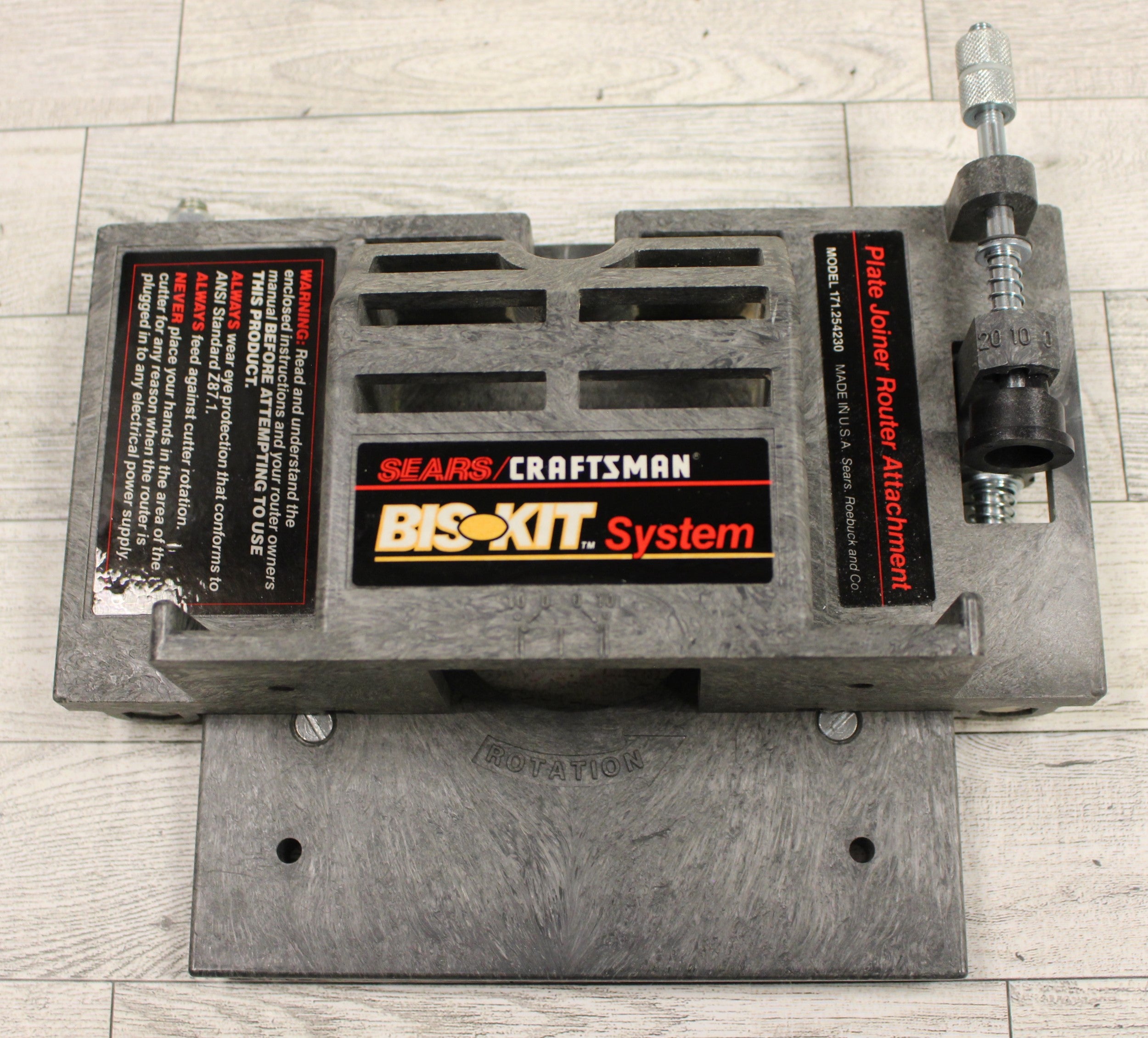 Sears Craftsman Plate Joiner Router Attachment -Bis Kit System