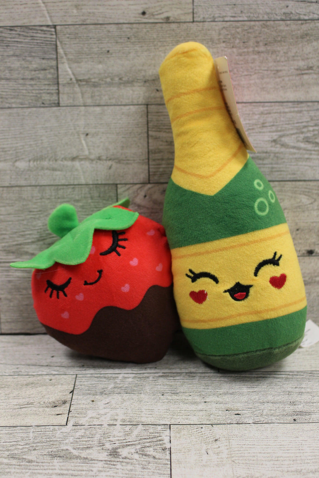 Food Pairs Plush Chocolate Dipped Strawberries and Sparkling Beverage - New