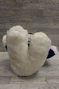 Christmas Plush Bear with Snowman Sweater - 13" Tall - Used