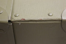 Load image into Gallery viewer, Vintage OD Green Tweed Suitcase with Leather Handle - Used