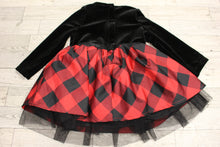 Load image into Gallery viewer, Cat &amp; Jack Girls Plaid Christmas Dress - 12 Months - Used