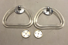Load image into Gallery viewer, Vintage Retro Clear Lucite Chrome Wall Mount Bathroom Towel Holders - Used