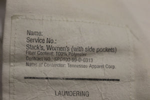 DSCP US Navy Women's White Dress Slacks -10 MP - Used