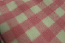 Load image into Gallery viewer, Vintage Stevens-Utica Pink Checked Blanket - 84&quot; x 68&quot; - Used