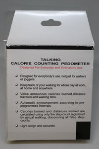 Talking Calorie Counting Pedometer -New