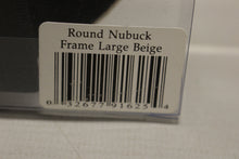 Load image into Gallery viewer, Wedgewood 4.5" Round Nubuck Leather Picture Frame - Tan - New