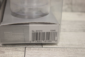 Elegant Clear with Silver Trim Premium Plastic 16oz. Tumblers - New
