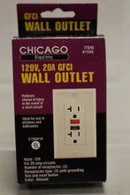 Load image into Gallery viewer, Chicago Electric #91542 120V, 20A GFCI Wall Outlet - New