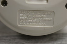 Load image into Gallery viewer, SONY ICF-S78W Splash Resistant Shower Radio - AM/FM - Used