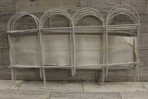 White Round Folding Garden Fence - 9 in x 10 ft - New