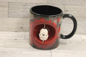 Jason Friday the 13th Ceramic 20oz Coffee Mug - Spinning Mask - New
