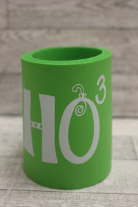 Christmas HO 3 Can Coozie - Lime Green - New