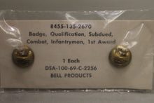 Load image into Gallery viewer, USGI Pin Subdued Combat Infantry Badge- 1st Award - 8455-135-2670 - New