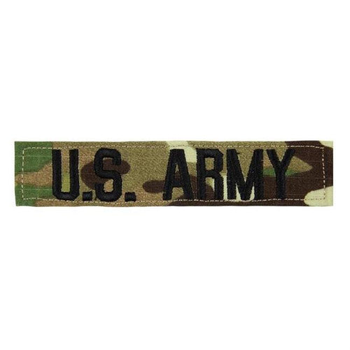 U.S. Army OCP Multicam Branch Name Tape Tab - Hook & Loop Backing - New