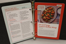 Load image into Gallery viewer, Cook with Bon Appetit Binder with 5 Recipe Cards - Used