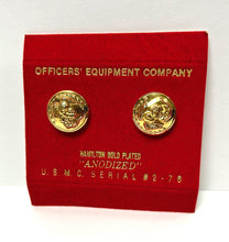 Load image into Gallery viewer, USMC Marine Corp Officers&#39; Equipment Hamilton Gold Plated Screw Back Buttons