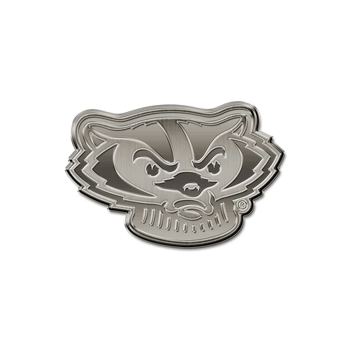 Rico NCAA Wisconsin Badgers Antique Nickel Auto Emblem for Car/Truck/SUV - New