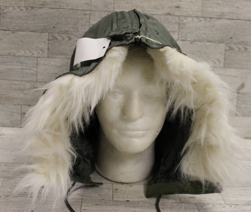 Flyer's Air Force Cold Weather Hood w/ Fur Ruff - 8415-01-167-7244 - Large -New