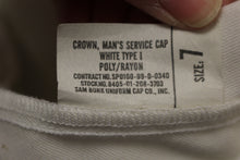 Load image into Gallery viewer, US Marine Men's White Service Cap Crown - Type 1 - Size 7 - New (#1)