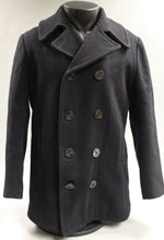 Load image into Gallery viewer, US Navy Sheraton Sportswear Men&#39;s Enlisted Black Wool Pea Coat - Size: 38 -Used