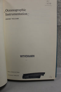 Oceanographic Instrumentation by Jerome Williams