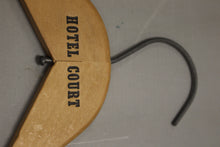 Load image into Gallery viewer, Vintage Oritani Motor Hotel, Ardsley Acres Hotel Court Wooden Hanger - Used