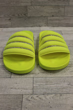 Load image into Gallery viewer, Liliana Magnolia Neoprene Slides Flipflops w/ Rhinestones- Size: 9 - Green - New