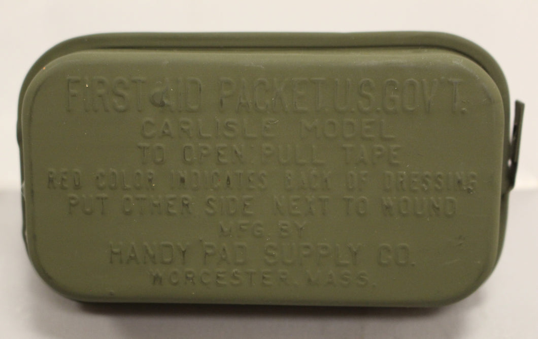 Vintage Carlisle Model U.S. GOV'T First Aid Packet Tin - Sealed