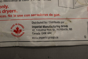 Imperial Dryer Indoor Hook-Up Vent Kit - 4" x 5' - New