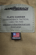 Load image into Gallery viewer, Diamondback Plate Carrier - Large - Tan - Used