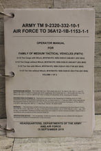Load image into Gallery viewer, US Military Manual for Family of Medium Tactical Vehicles - 15 Sept 2019 - Used