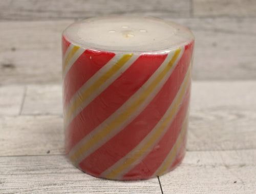 Red White Yellow Pillar Candle - 3 inch - New