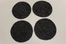 Load image into Gallery viewer, Set of 4 Glass Beaded Beverage Coasters - Used