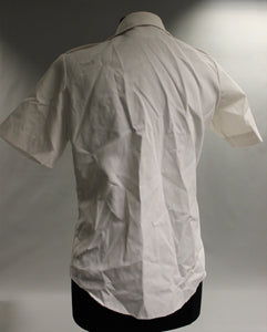 US Navy Woman's White Short Sleeve Tuck In Shirt - Bust 32/Neck 13 - Used