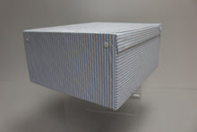 Load image into Gallery viewer, Vintage Quilted Storage Box - 16" x 12" x 7" - Blue &amp; White - Used