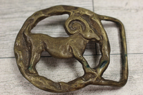 Aries Ram Zodiac Horoscope Belt Buckle - Used