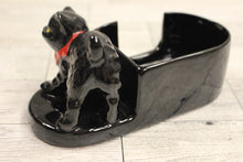 Load image into Gallery viewer, Vintage Black Cat Ashtray Set - 4 Double Holder Trays Match Vase - Used
