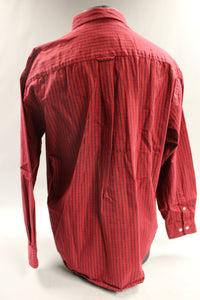 St. Johns Bay Red/Blue Long Sleeve Shirt - Large - Used